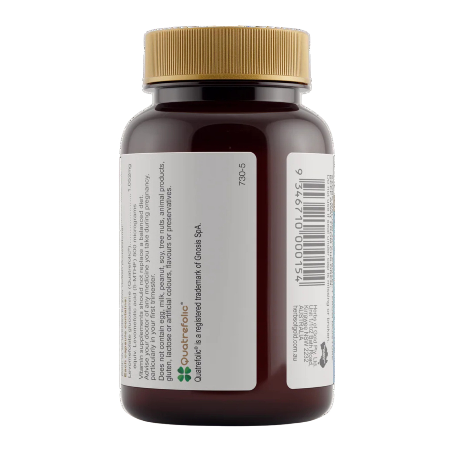 Herbs of Gold Activated Folate 500 60 Capsules