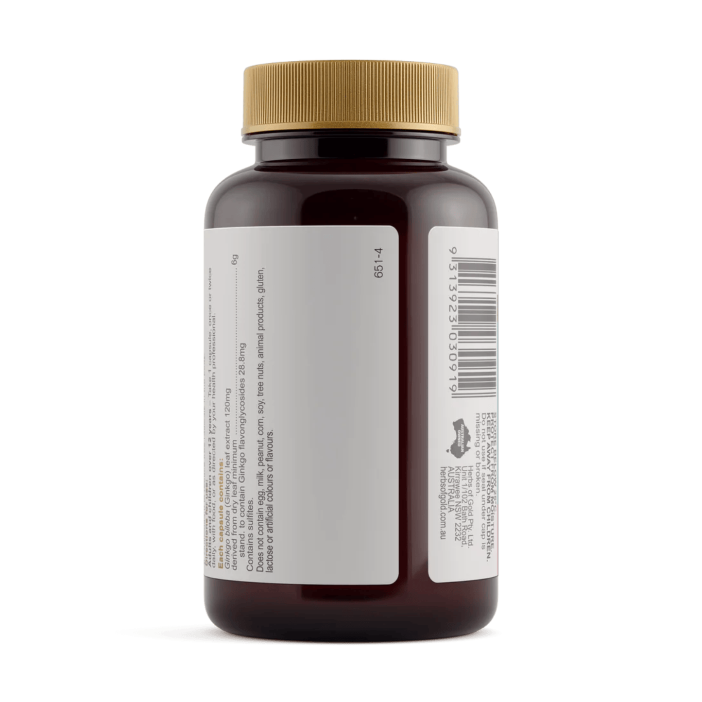 Herbs of Gold Ginkgo Biloba 6000 / 60 Capsules