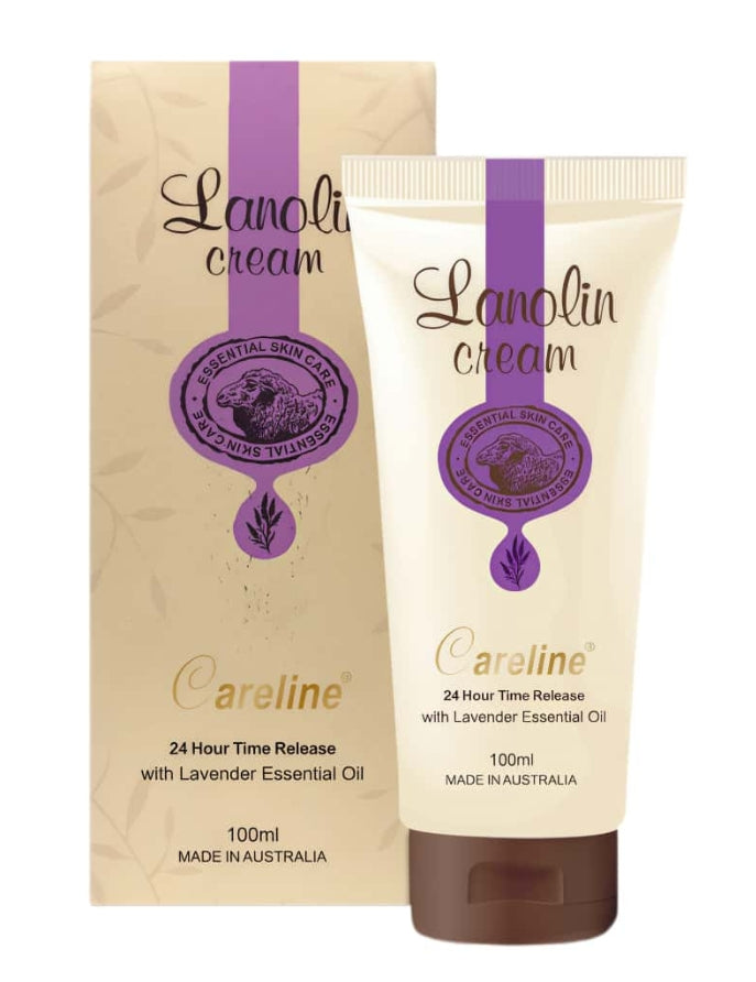 Careline Lanolin Hand Cream with Lavender Essential Oil 100mL