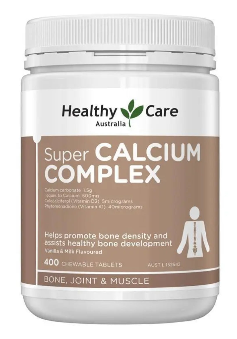 Healthy Care Super Calcium Complex 400 Chewable Tablets