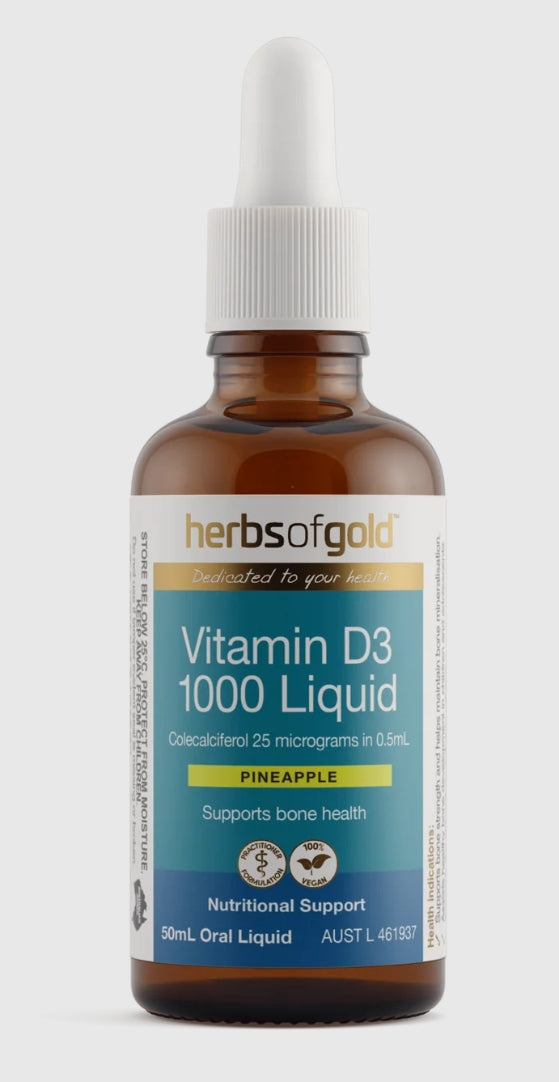 Herbs of Gold Vitamin D3 1000 Liquid 50mL