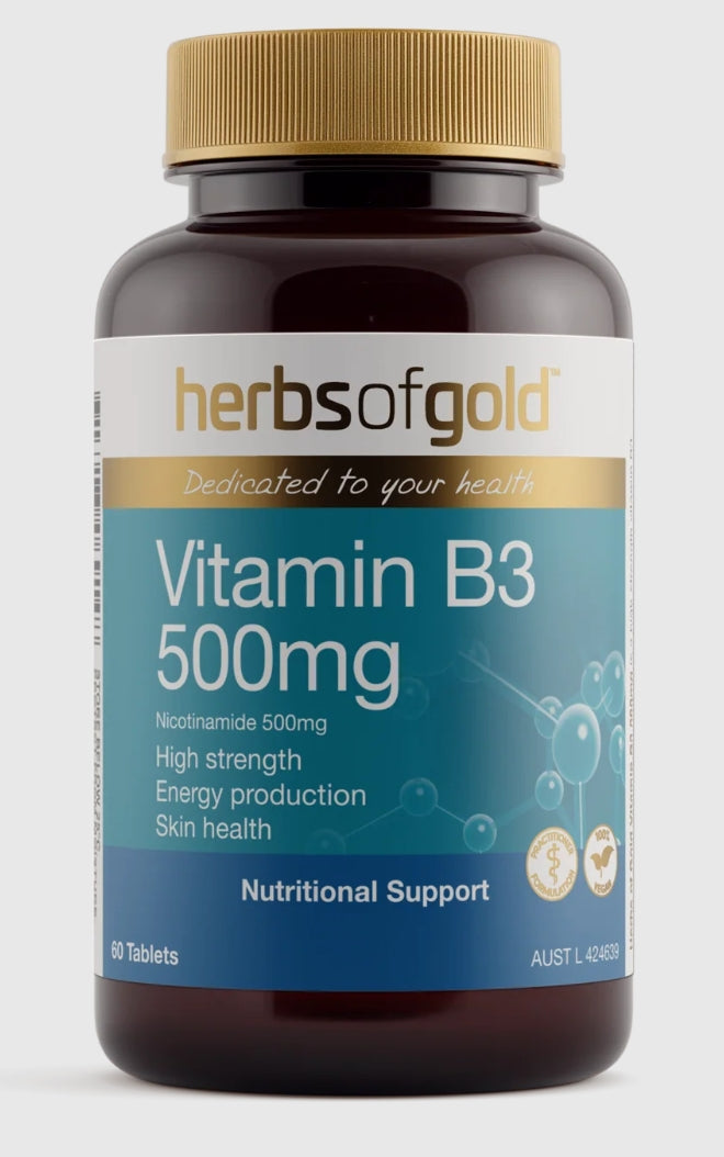 Herbs of Gold Vitamin B3 500mg 60 Tablets