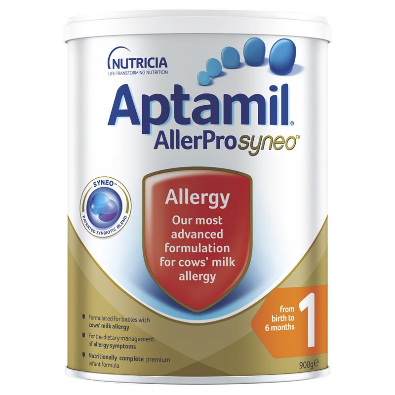 Aptamil AllerPro Syneo 1 Allergy Premium Baby Infant Formula From Birth to 6 Months 900g - BeeVitamins