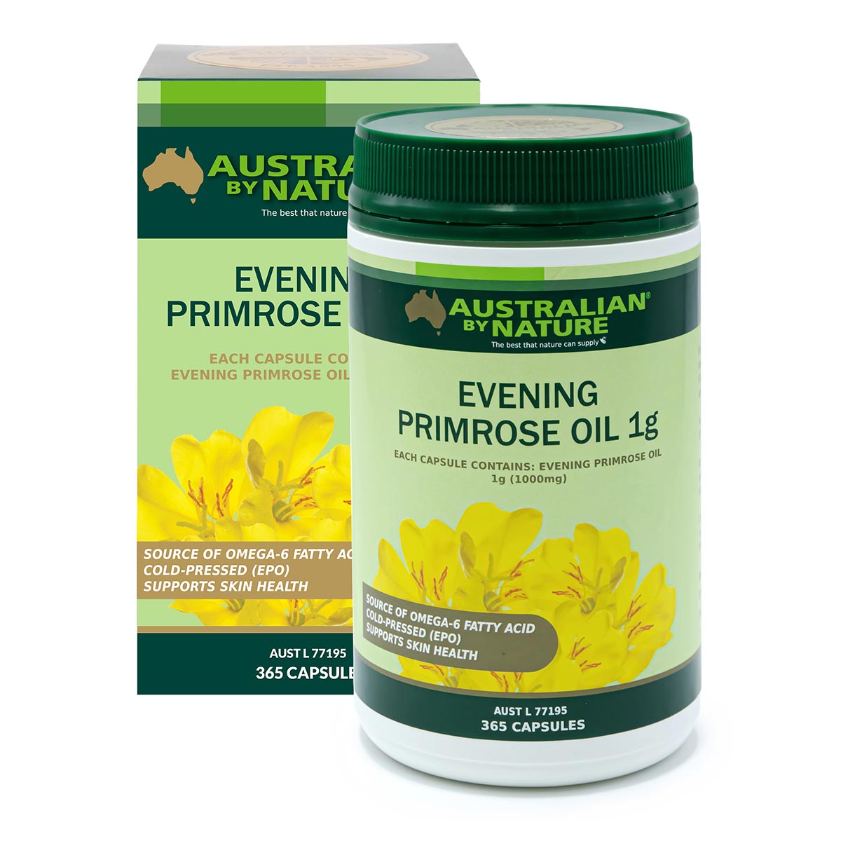 Australian by Nature Evening Primrose Oil 1000mg 365 Capsules - BeeVitamins