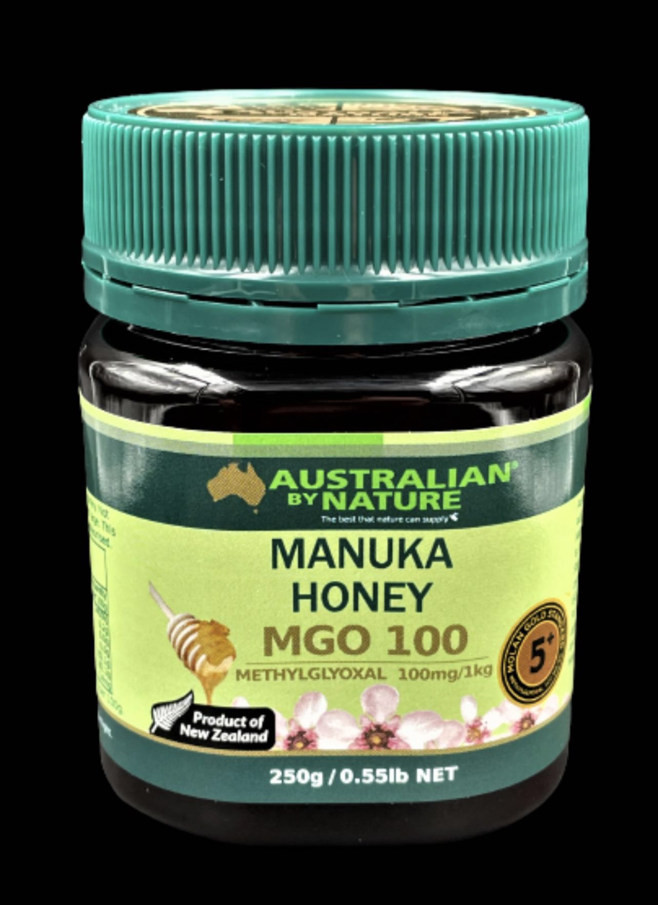Australian By Nature Manuka Honey 5+ (MGO 100) 250g - BeeVitamins