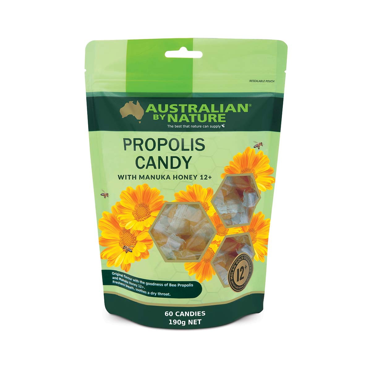 Australian by Nature Propolis Candy 60 with Manuka Honey (MGO 400) - BeeVitamins