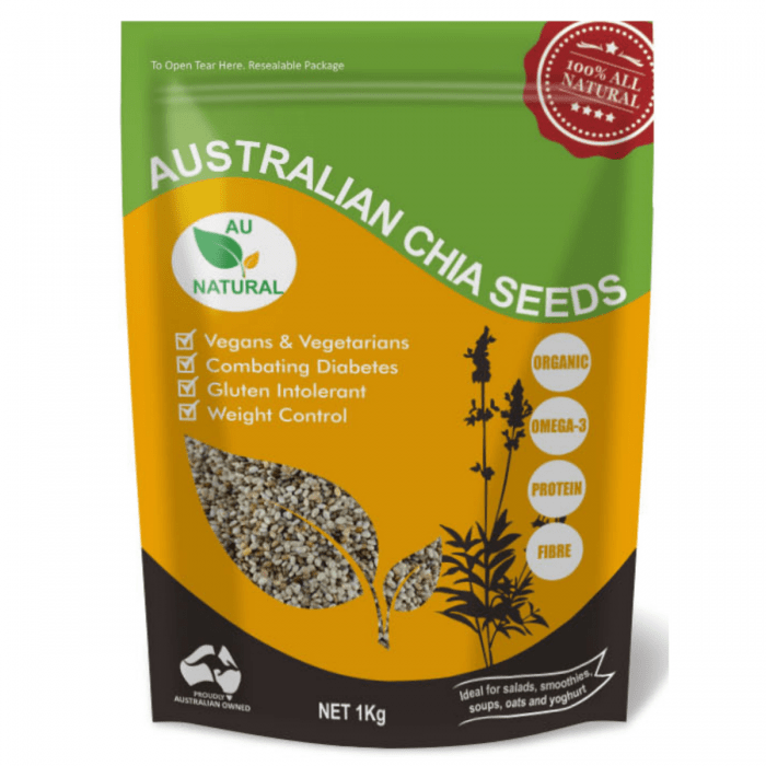 Australian Chia Seeds 1Kg - BeeVitamins
