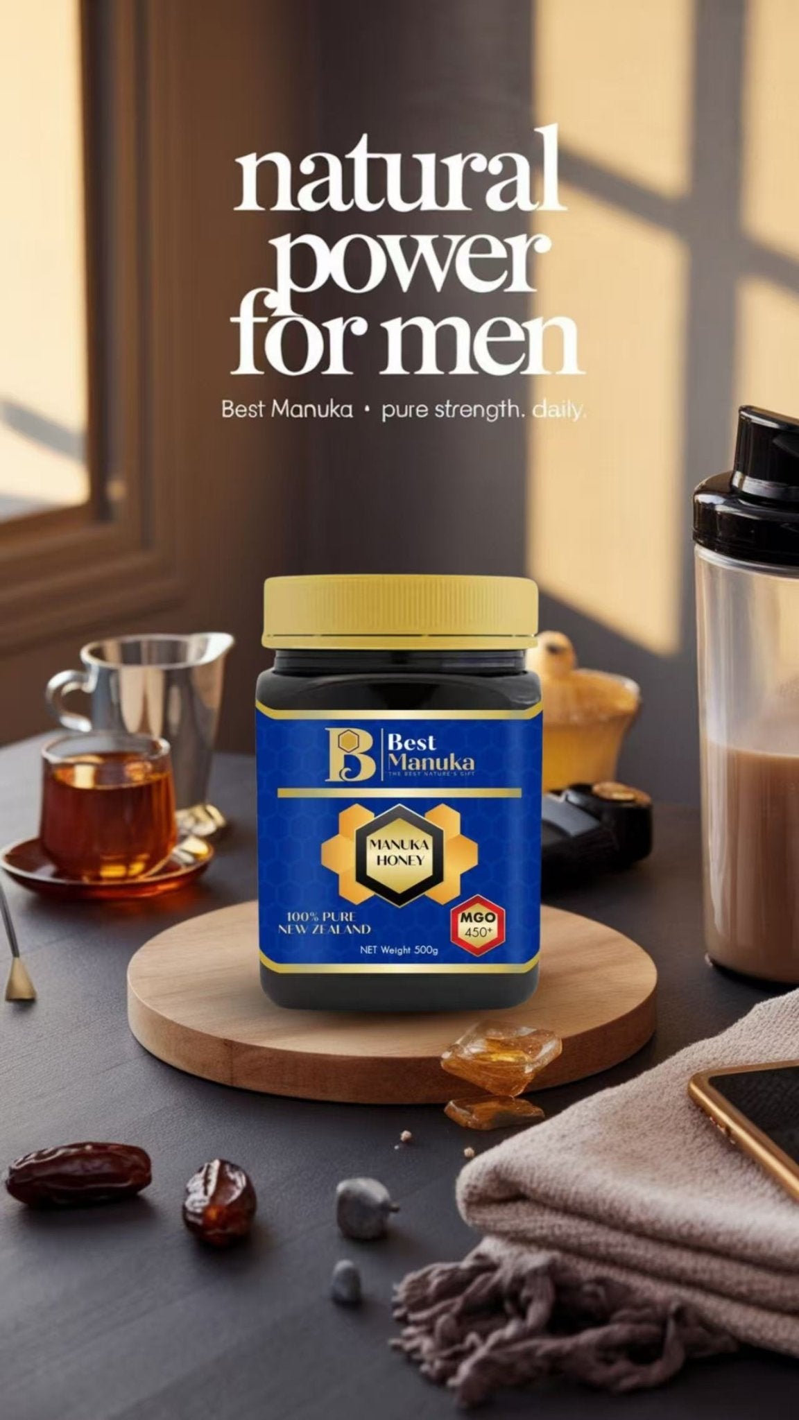 Best Manuka MGO 450+ 500g Manuka Honey New Zealand - BeeVitamins