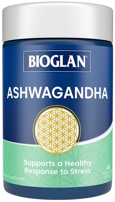 Bioglan Ashwagandha 60 Vegan Capsules - BeeVitamins