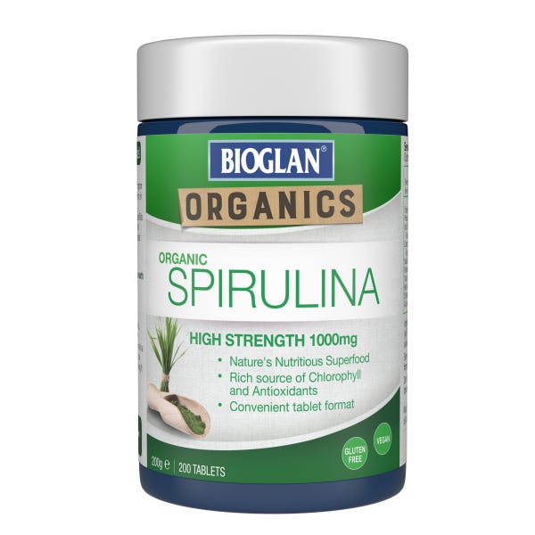 Bioglan Superfoods Spirulina 1000mg 200 Tablets - BeeVitamins