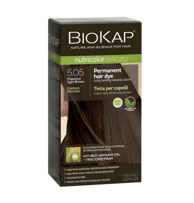 Biokap Nutricolor Delicato 5.05 Chestnut Light Brown Permanent Hair Dye - BeeVitamins