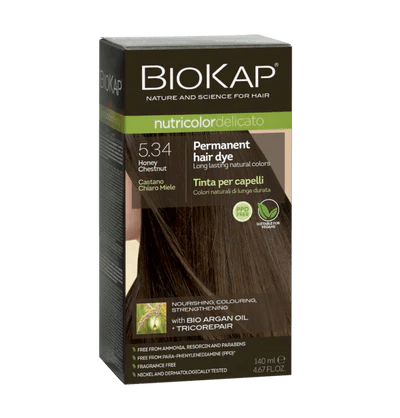 Biokap Nutricolor Delicato 5.34 Honey Chestnut Permanent Hair Dye - BeeVitamins