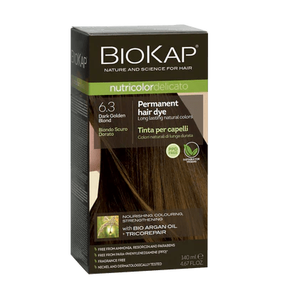 Biokap Nutricolor Delicato 6.3 Dark Golden Blond Permanent Hair Dye - BeeVitamins