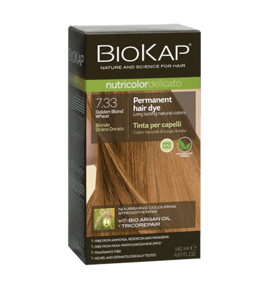 Biokap Nutricolor Delicato 7.33 Golden Blond Wheat Permanent Hair Dye - BeeVitamins
