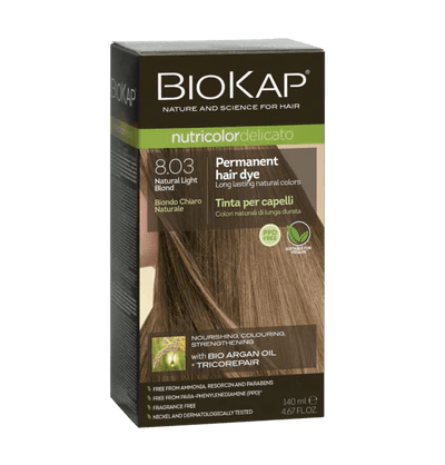 Biokap Nutricolor Delicato 8.03 Natural Light Blond Permanent Hair Dye - BeeVitamins