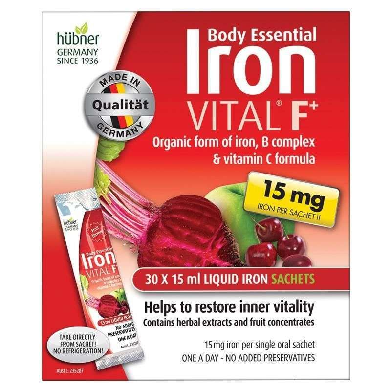 Body Essential Iron Vital F+ Liquid Sachets - BeeVitamins