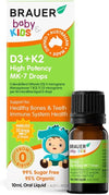 Brauer Baby & Kids D3+K2 High Potency MK - 7 Drops 10mL Oral Liquid - BeeVitamins
