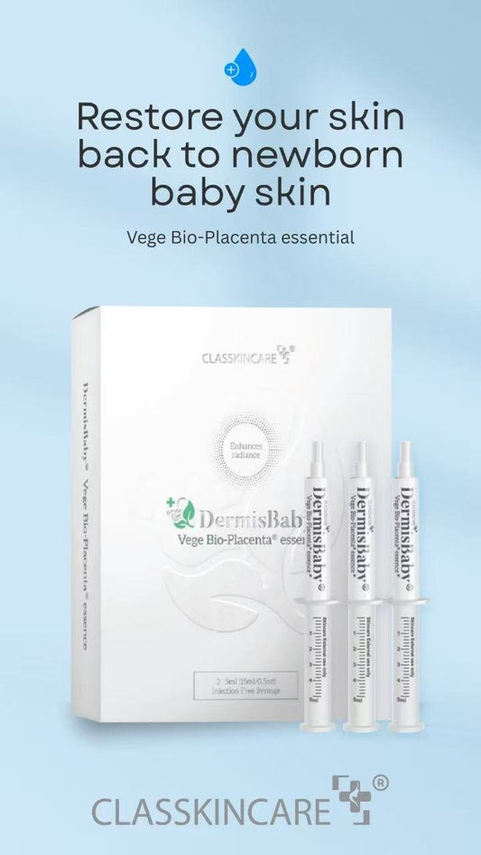 ClasskinCare DermisBaby Vege Bio - Placenta Essence 3 x 5mL Injection Free Syringe - BeeVitamins