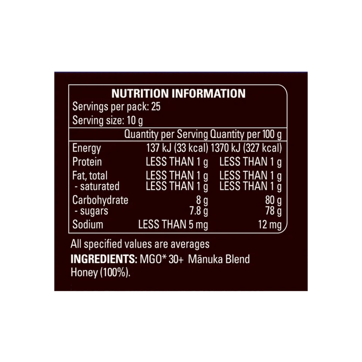 Comvita Manuka Honey Blend MGO 30+ 250g - BeeVitamins
