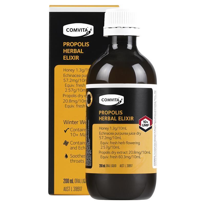 Comvita Propolis Herbal Elixir 200ml - BeeVitamins
