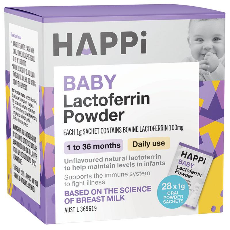 Happi Baby Lactoferrin Powder Sachets 28 x 1g - BeeVitamins