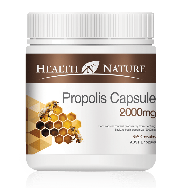 Health N Nature Propolis 2000mg 365 Capsules - BeeVitamins