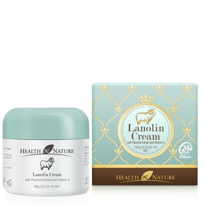 Health & Nature Lanolin Cream with Placenta extract & Vitamin E - BeeVitamins