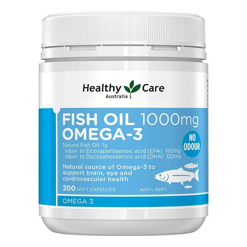 Healthy Care Fish Oil 1000mg 200 Capsules - BeeVitamins