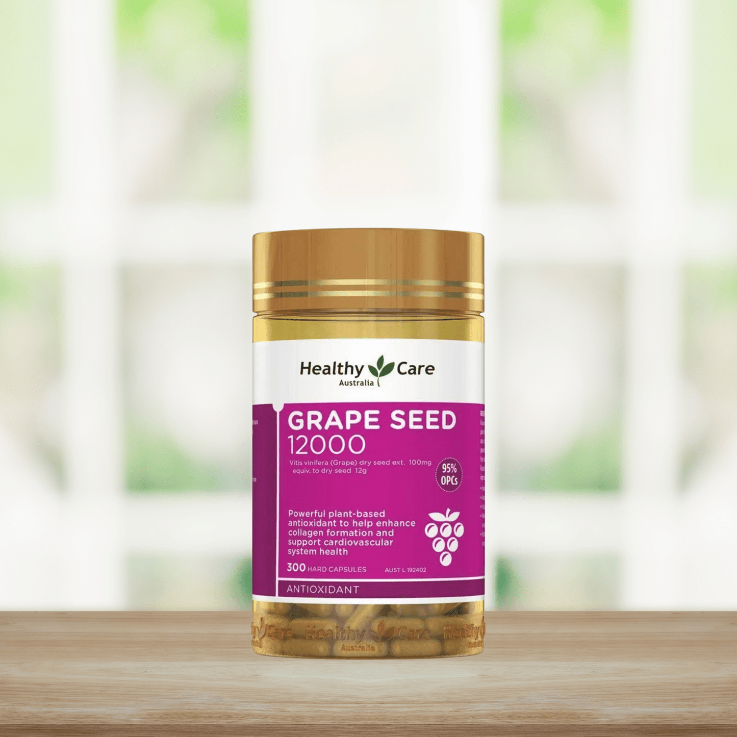 Healthy Care Grape Seed Extract 12000mg 300 Capsules - BeeVitamins