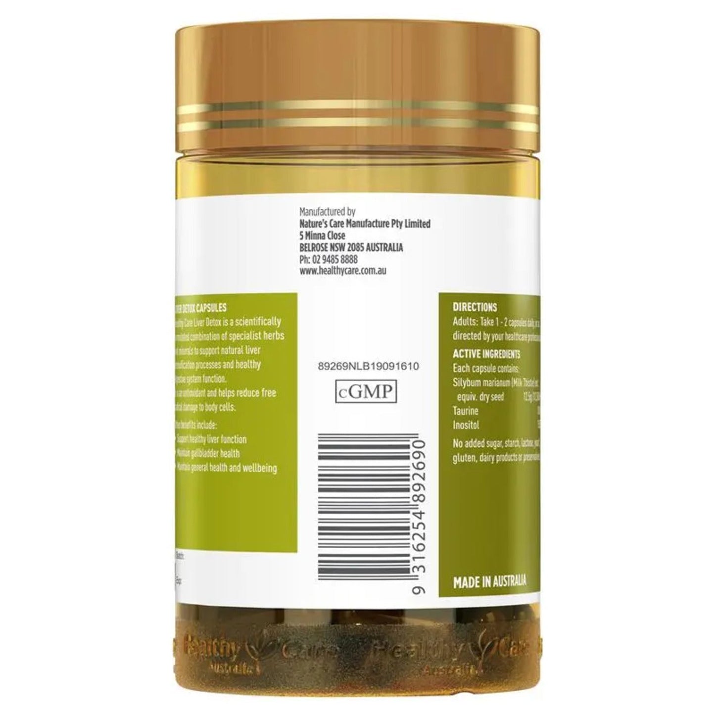 Healthy Care Liver Detox 100 Capsules - BeeVitamins