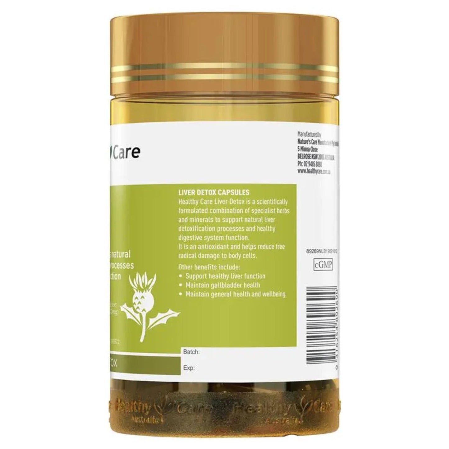 Healthy Care Liver Detox 100 Capsules - BeeVitamins