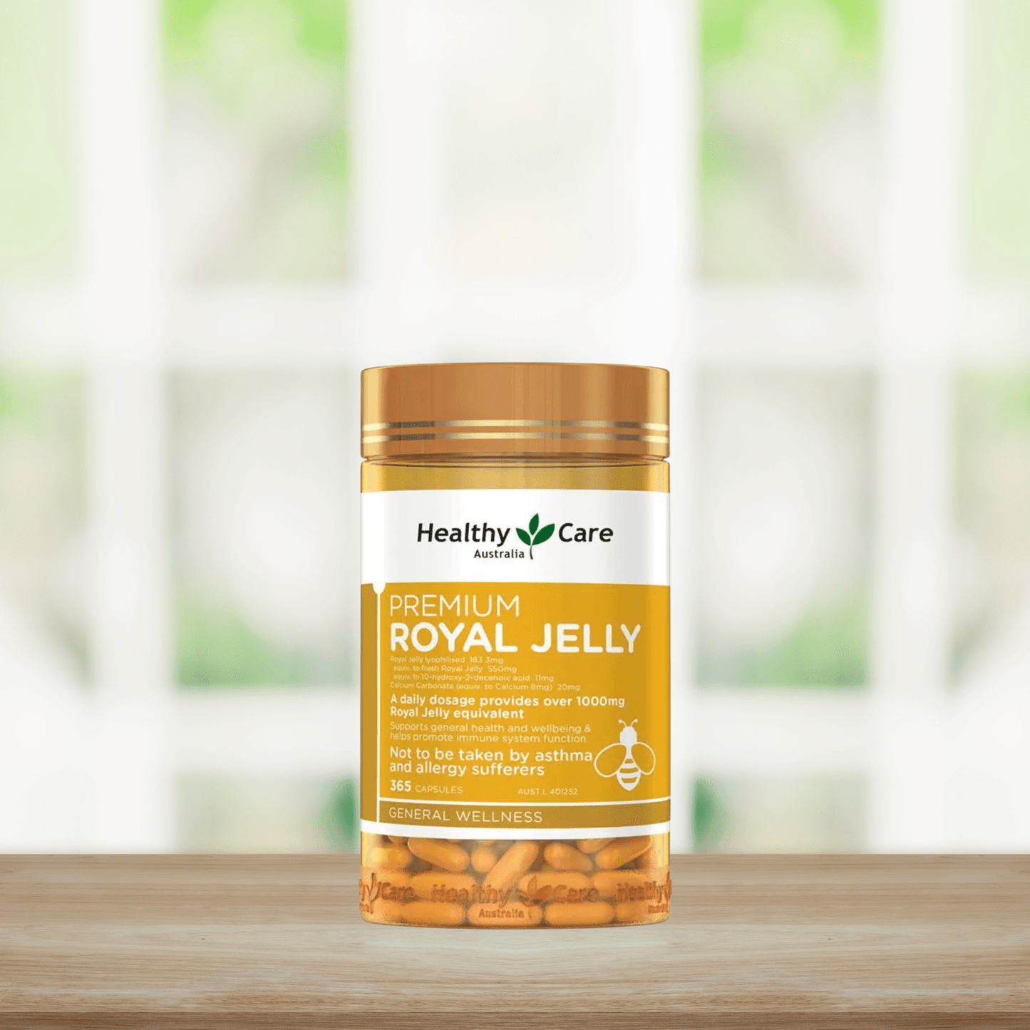 Healthy Care Royal Jelly 1000mg 365 capsules - BeeVitamins