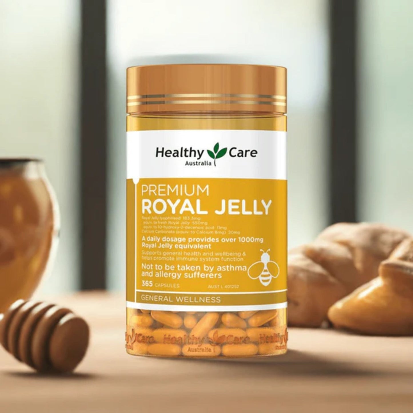 Healthy Care Royal Jelly 1000mg 365 capsules - BeeVitamins
