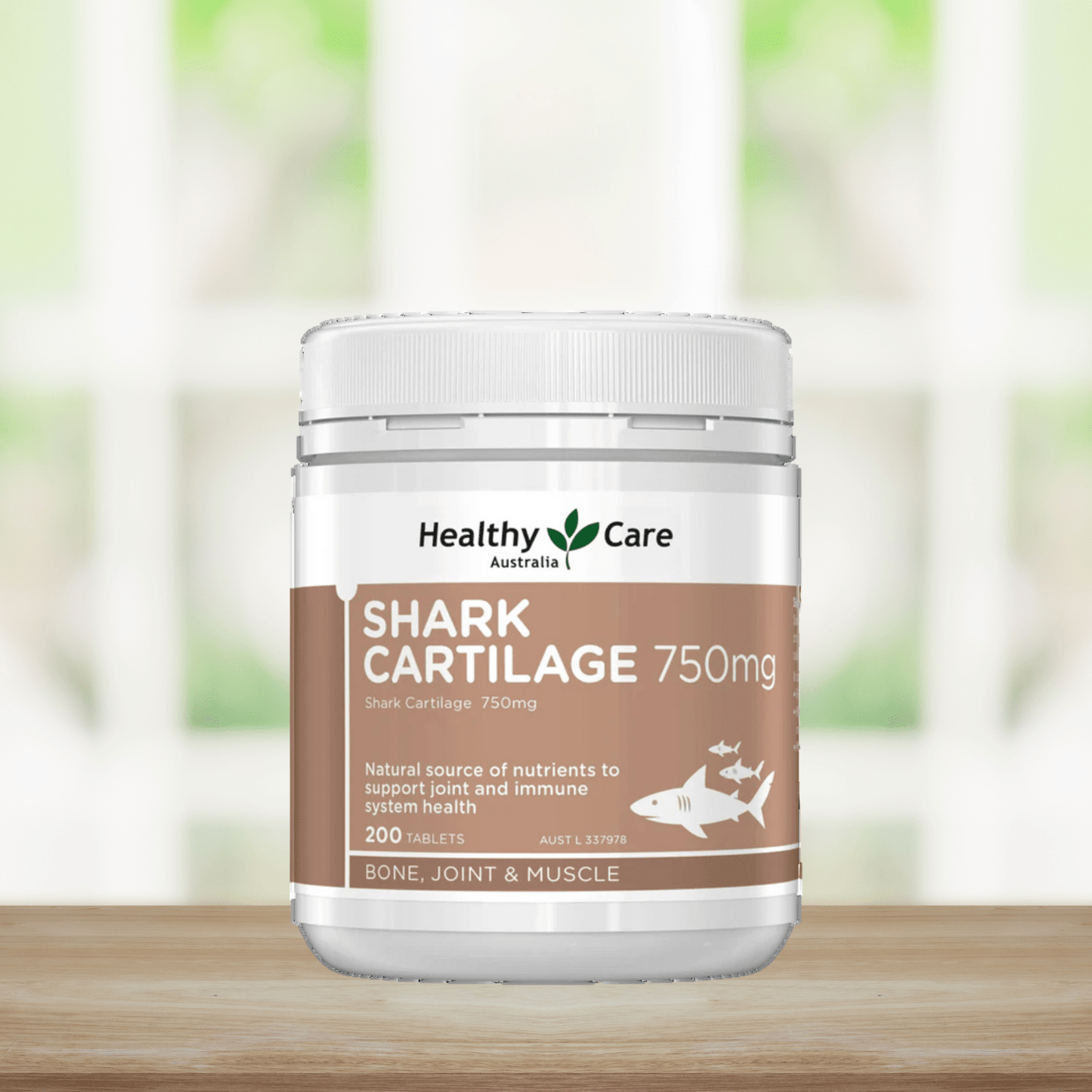 Healthy Care Shark Cartilage 750mg 200 Tablets - BeeVitamins