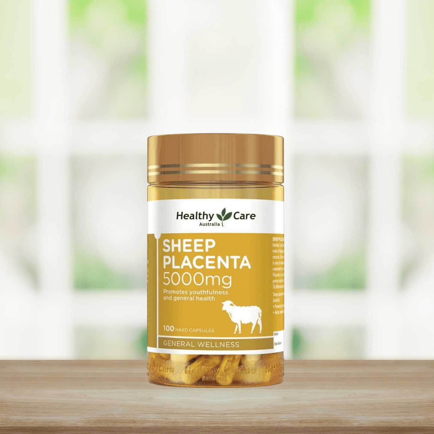 Healthy Care Sheep Placenta 5000mg 100 Capsules - BeeVitamins