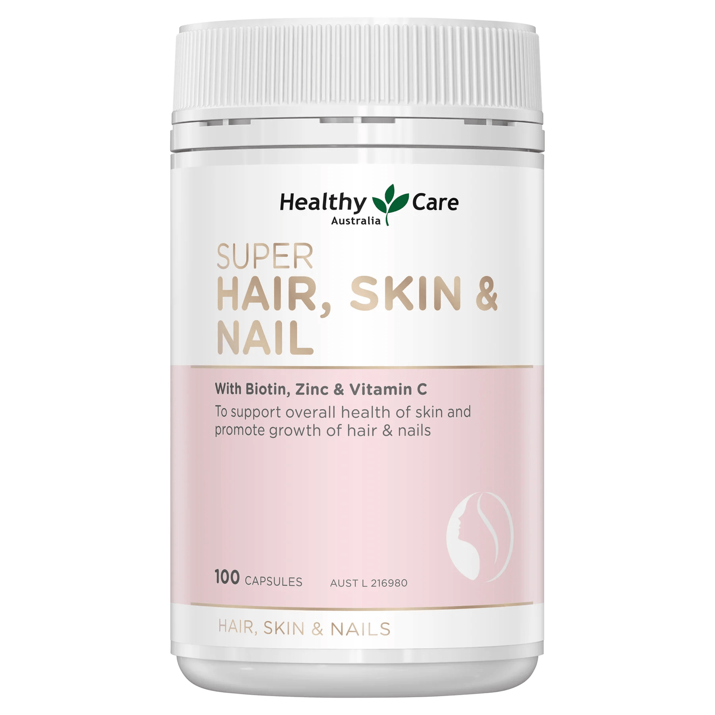 Healthy Care Super Hair Skin & Nails 100 Capsules - BeeVitamins