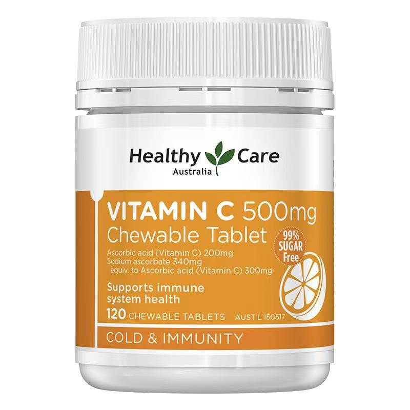 Healthy Care Vitamin C 500mg 120 Chewable Tablet - BeeVitamins