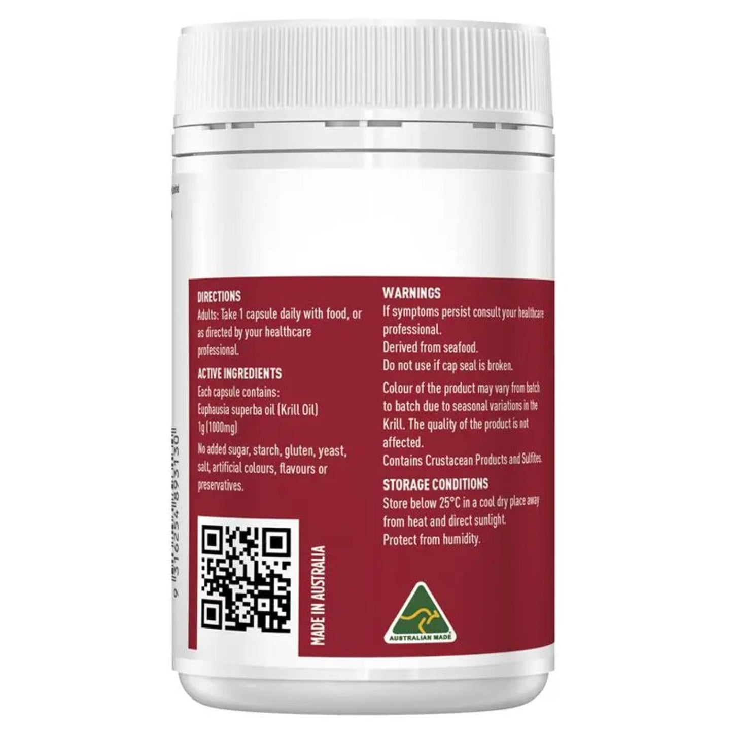 Healthy Care Wild Krill Oil 1000mg 60 Soft Capsules - BeeVitamins