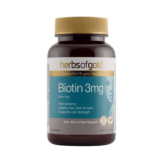 Herbs of Gold Biotin 3mg 60 Tablets - BeeVitamins