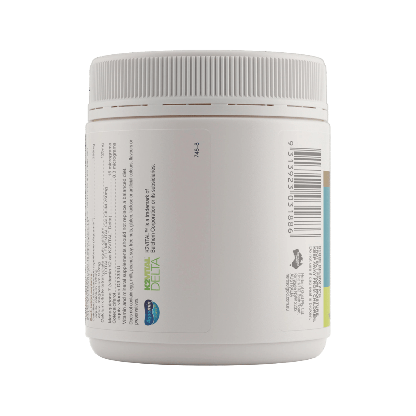 Herbs of Gold Calcium K2 with D3 180 Tablets - BeeVitamins