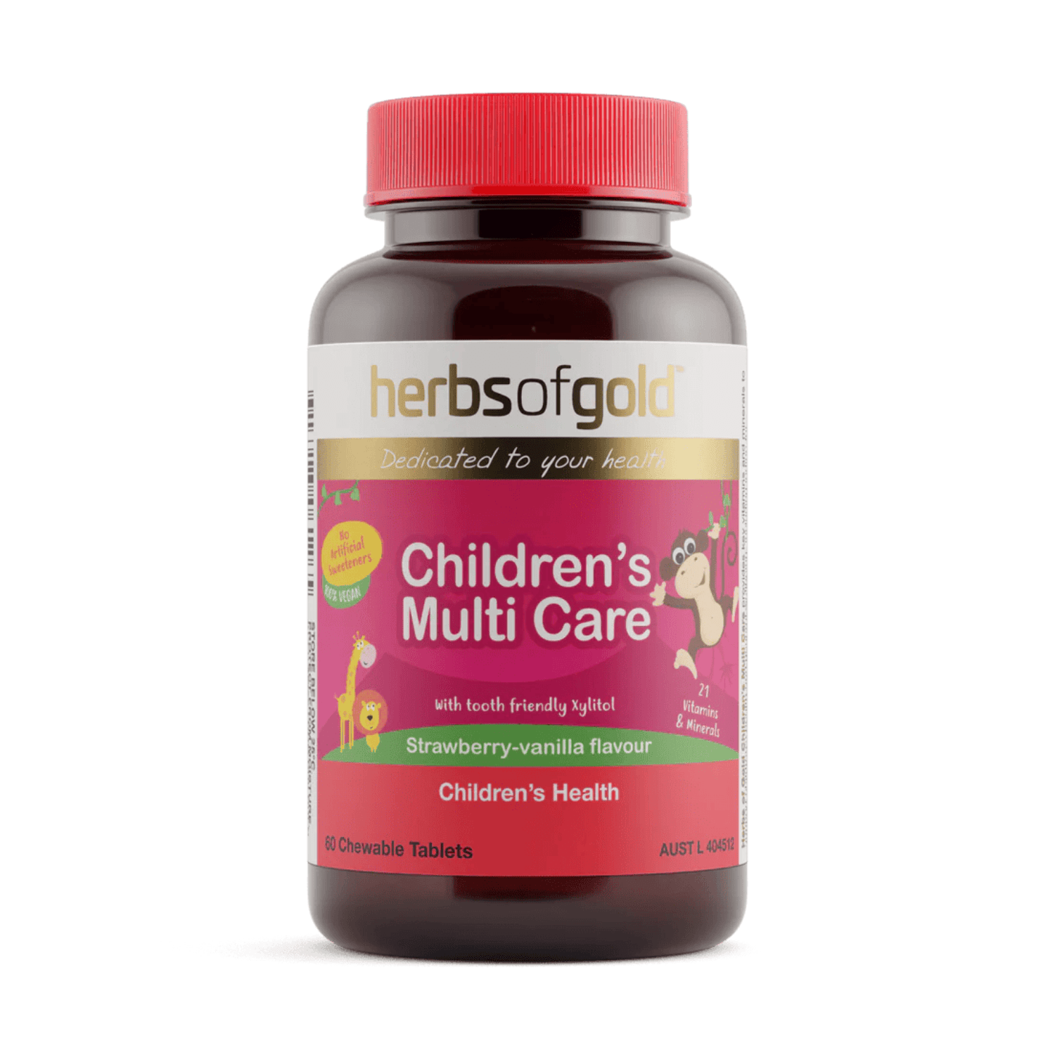 Herbs of Gold Children's Multi Care 60 Chewable Tablets - BeeVitamins