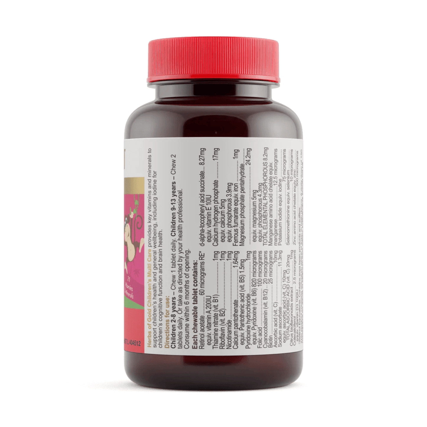 Herbs of Gold Children's Multi Care 60 Chewable Tablets - BeeVitamins