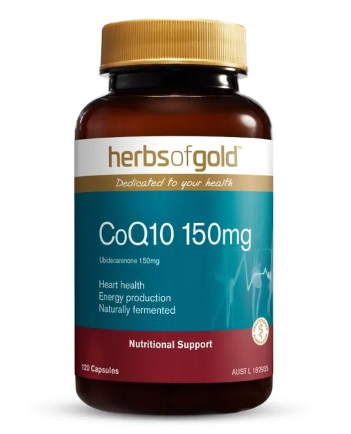 Herbs of Gold CoQ10 150mg 120 Capsules - BeeVitamins