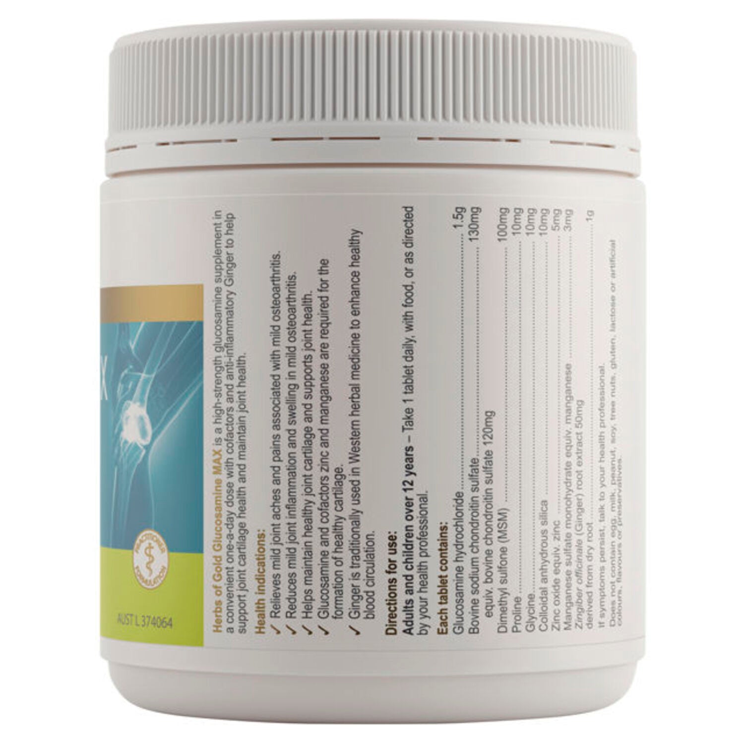 Herbs of Gold Glucosamine MAX 180 Tablets - BeeVitamins