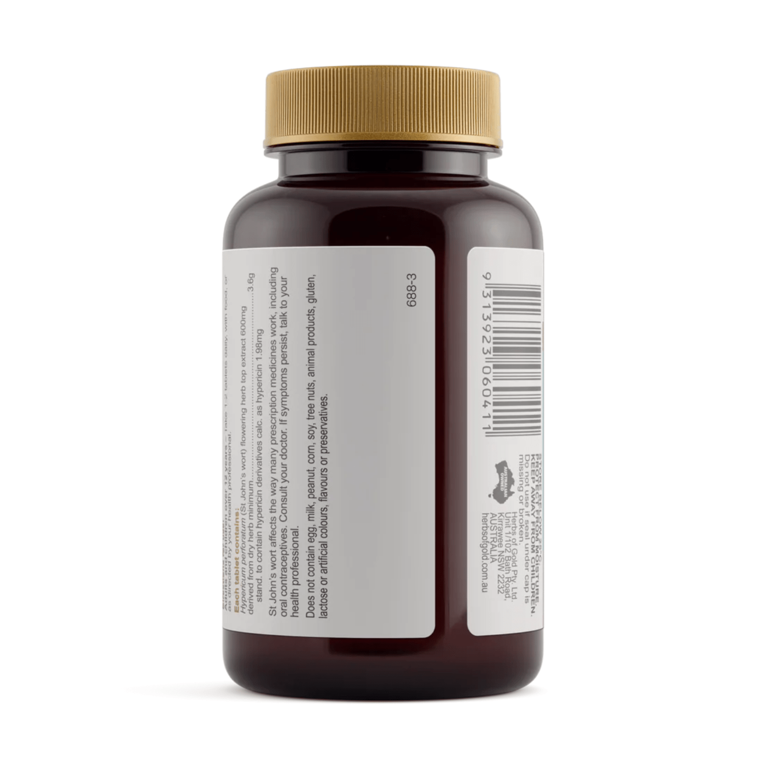 Herbs of Gold St John's Wort 3600 / 60 Tablets - BeeVitamins