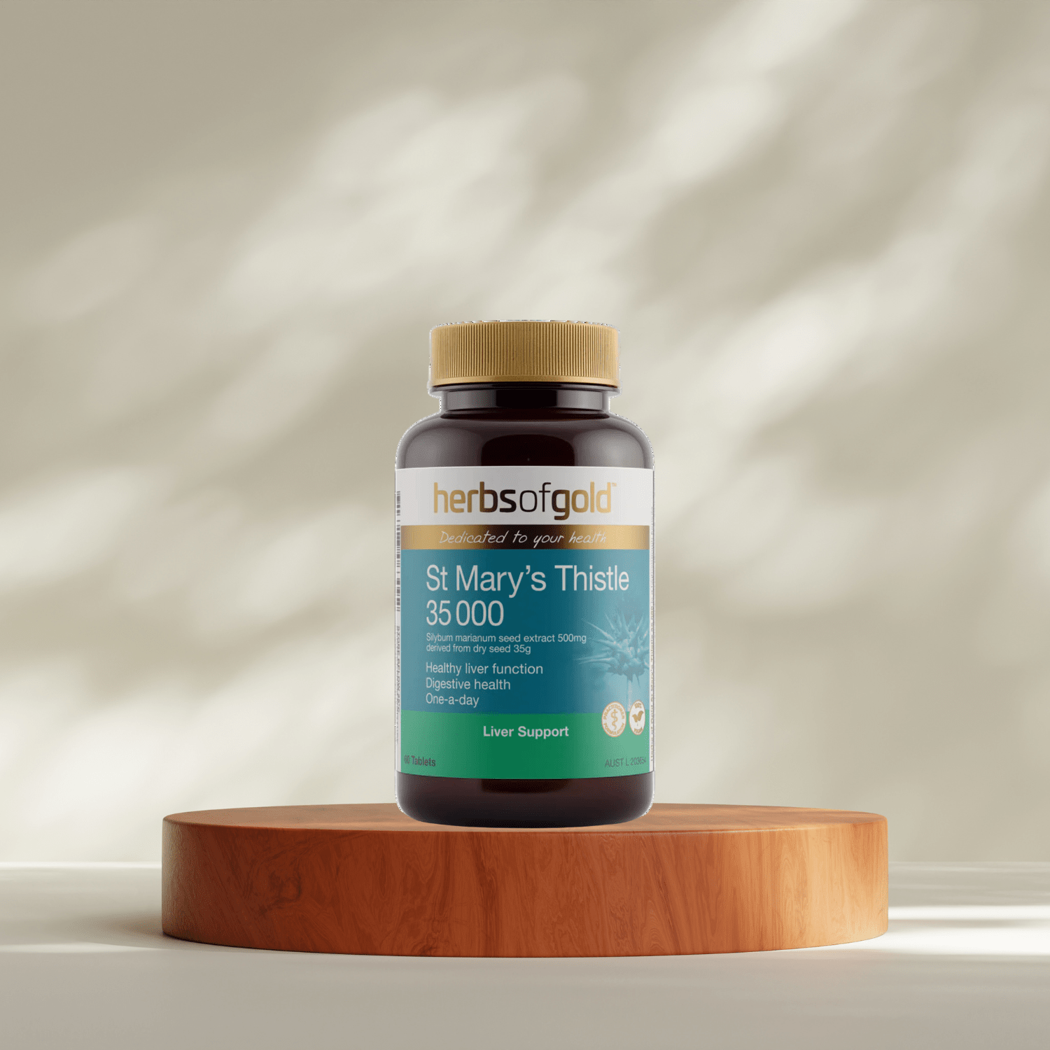 Herbs of Gold St.Mary's Thistle 35000mg 60 Tablets - BeeVitamins