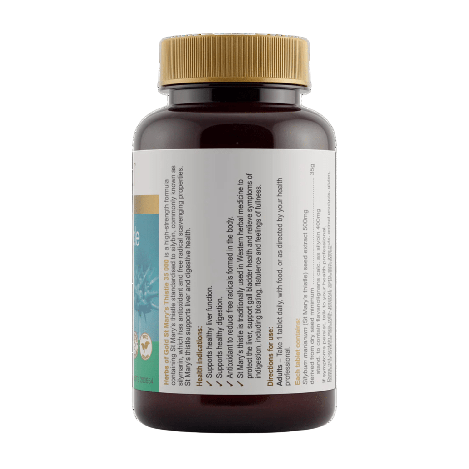 Herbs of Gold St.Mary's Thistle 35000mg 60 Tablets - BeeVitamins