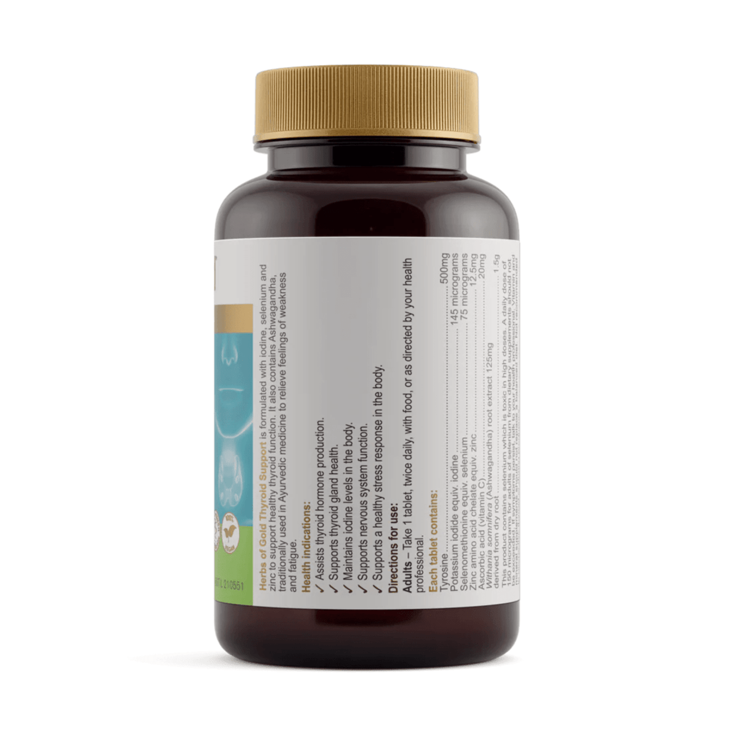 Herbs of Gold Thyroid Support 60 Tablets - BeeVitamins