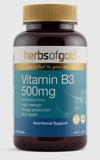 Herbs of Gold Vitamin B3 500mg 60 Tablets - BeeVitamins