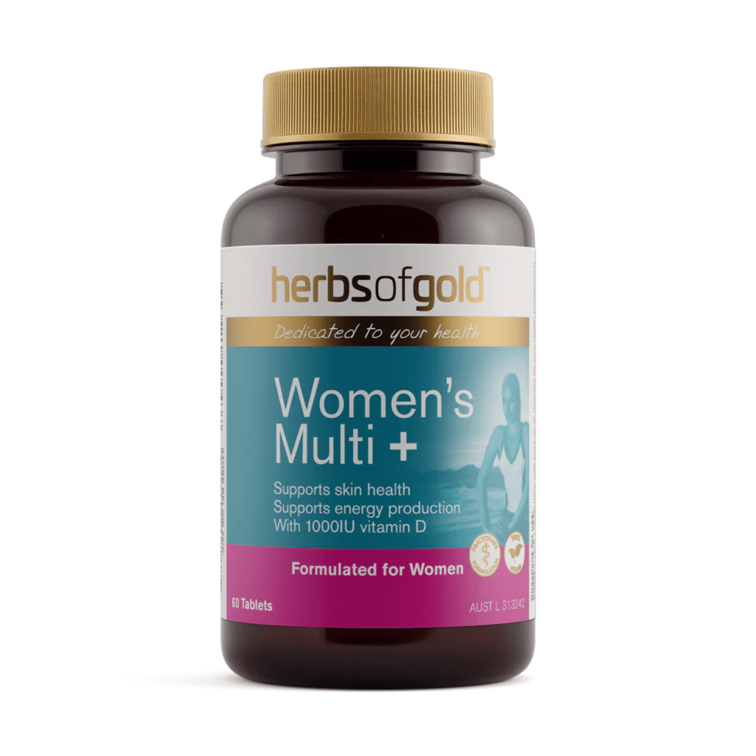 Herbs of Gold Women's Multi Plus 60 tablets - BeeVitamins